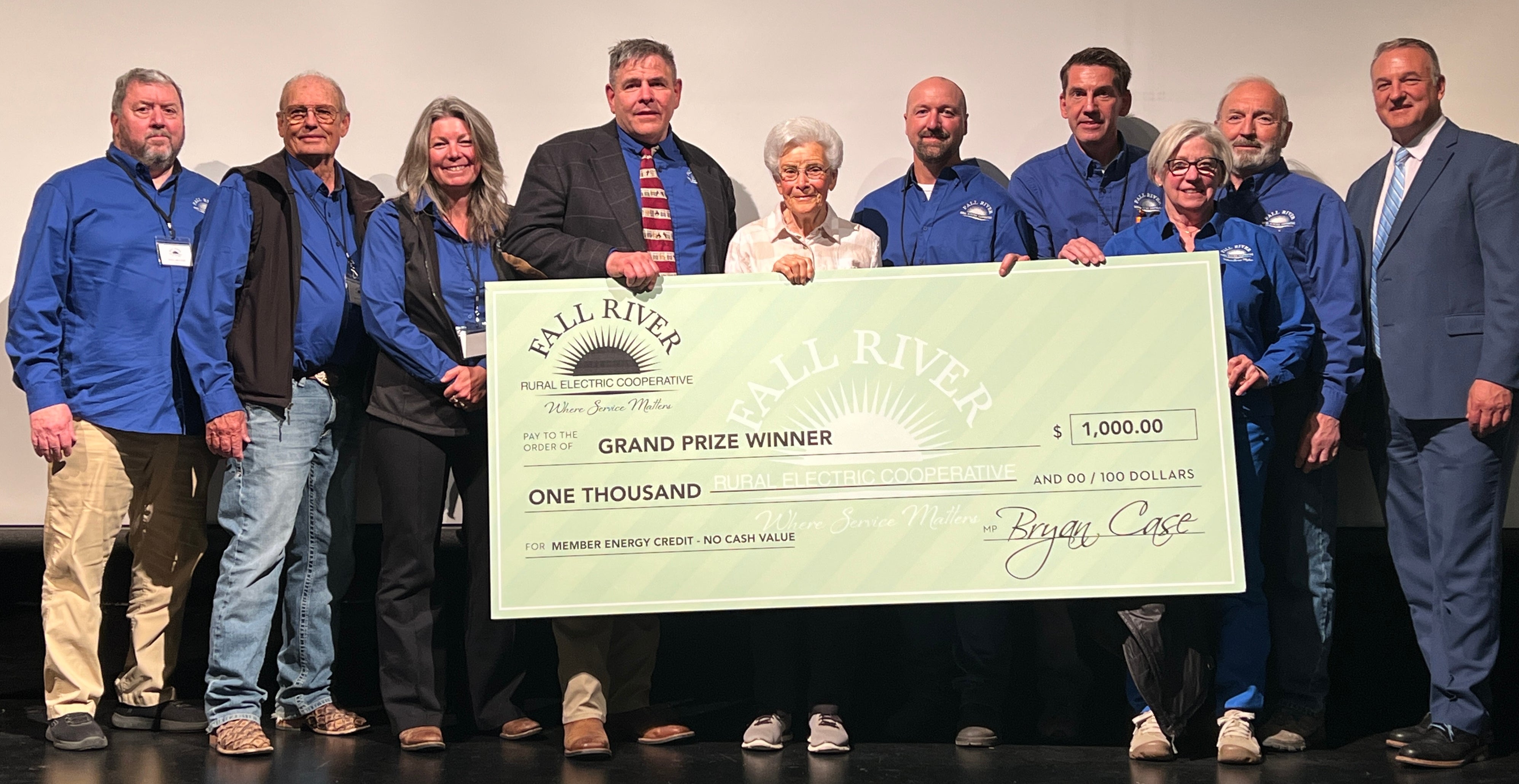 Carmen Anderson of Victor was the Grand Prize winner of a $1,000 energy credit.